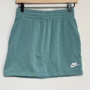 NWT Nike Kids‎ Sportswear French Terry Athletic Skirt Teal Blue Size L 14/16